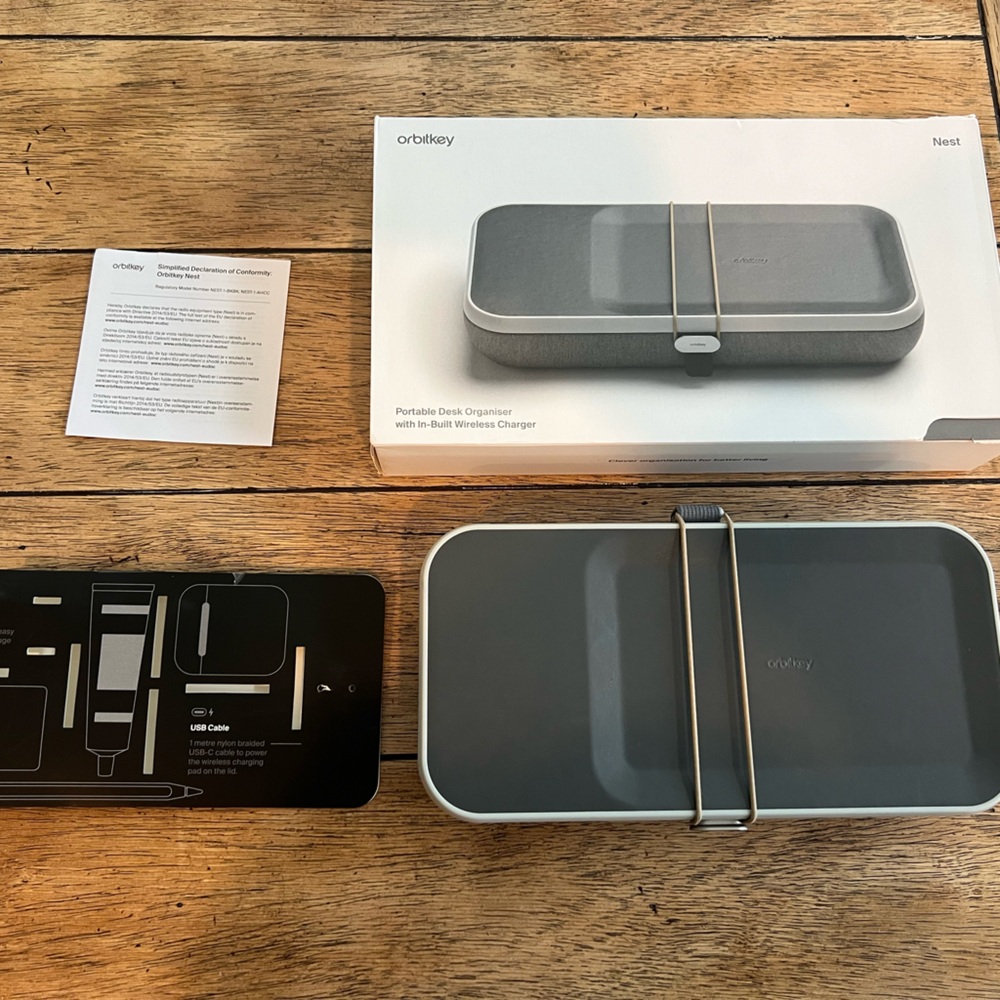 Orbitkey Nest Portable & Personal Desk Organizer Case w/ Wireless Charger